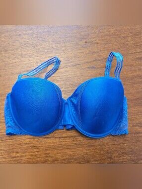 Chantelle Passionata Maddie T-Shirt Memory Foam Lace Bra Sailot Blue 34D